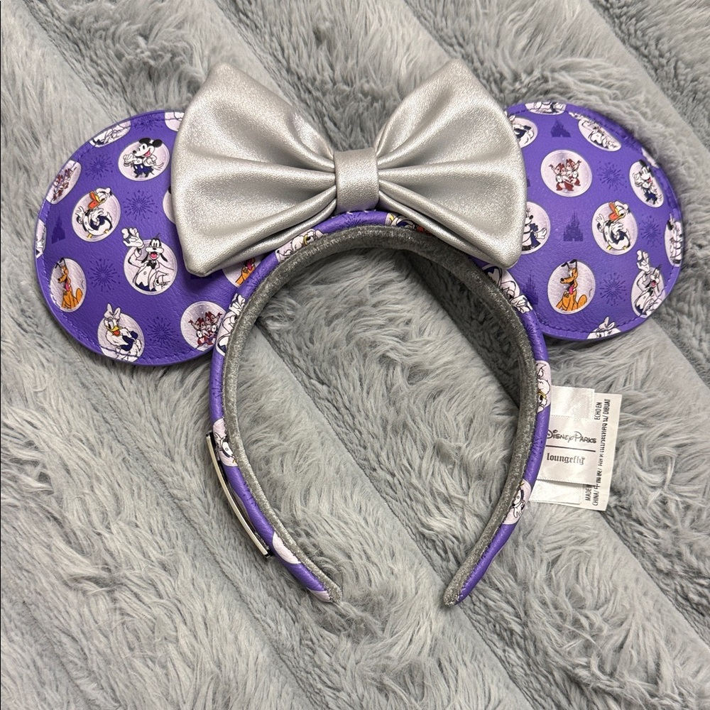 Disney Purple and Silver Minnie Mouse Ears